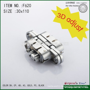 3D adjustable zinc alloy hidden hinges